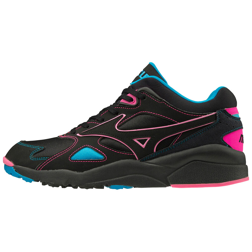 Mens Mizuno Sky Medal Lights Trainers Black/Pink Philippines (ZLAYER045)